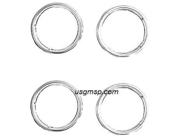 64 Impala / Belair Headlamp Bezel SET (4)